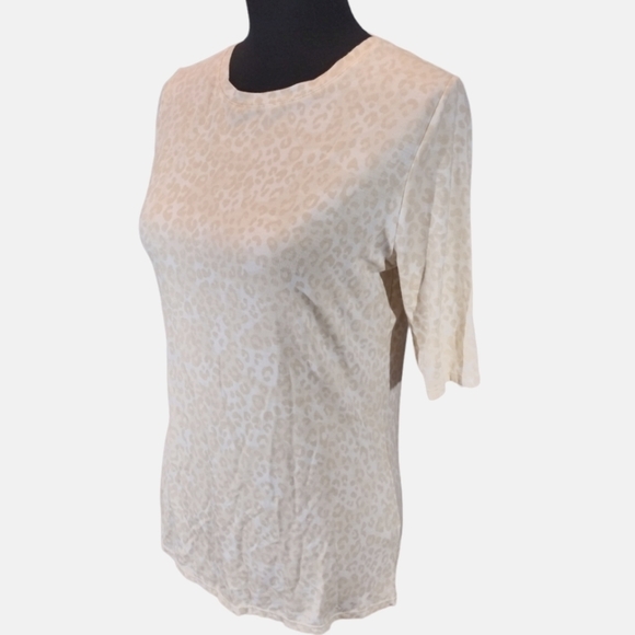 Nine West Essential Animal Print Jersey Top - Picture 1 of 4